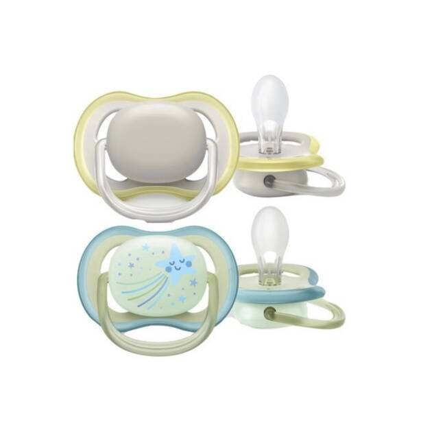 זוג מוצצי אוונט אולטרה איר 0-6 בנים יום ולילה