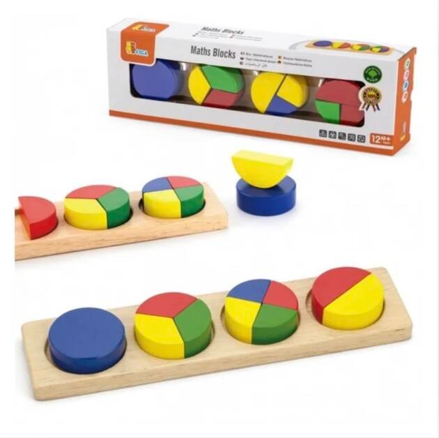 ⁦פאזל התאמת צורות בעיגולים מעץ ויגה⁩ – תמונה ⁦2⁩