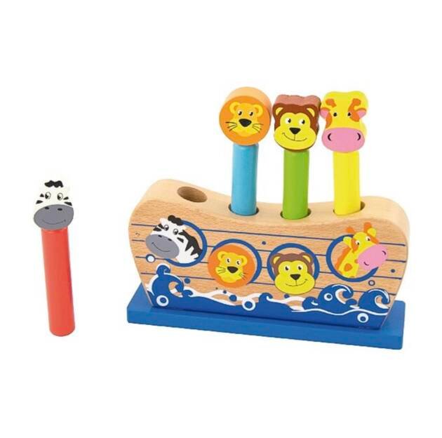⁦תיבת נוח חיות קופצות מעץ ויגה⁩ – תמונה ⁦3⁩