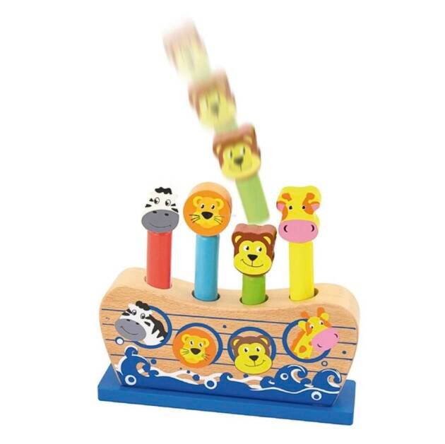 ⁦תיבת נוח חיות קופצות מעץ ויגה⁩ – תמונה ⁦4⁩