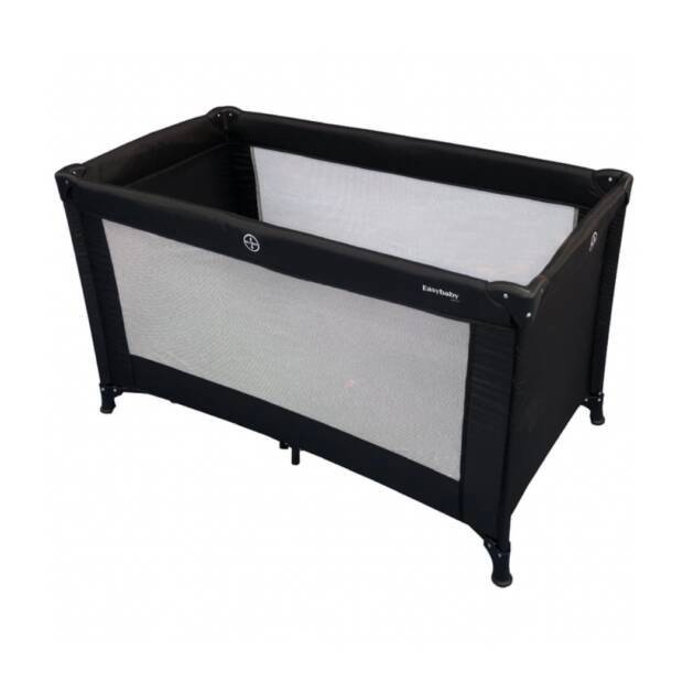 לול קמפינג שחור גדול + מזרון נושם