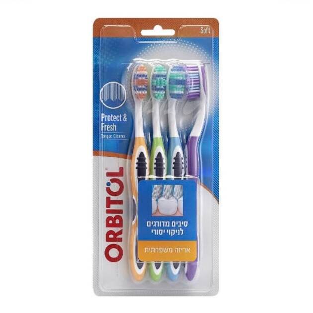 רביעיית מברשות שיניים אורביטול