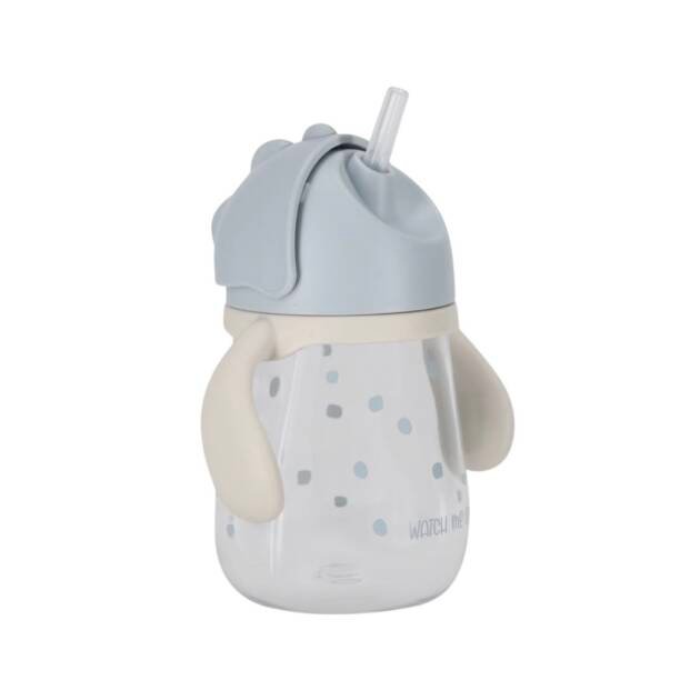 בקבוק אימון עם קש מיננה תכלת