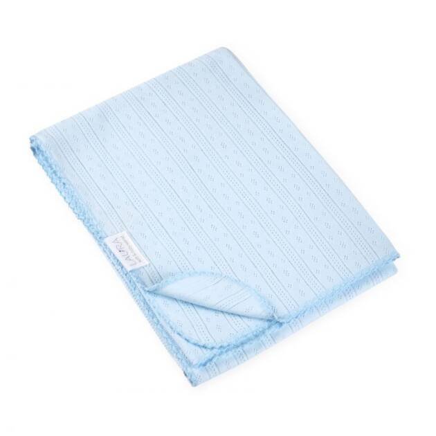 שמיכת פוינטל תכלת לורה 75x100